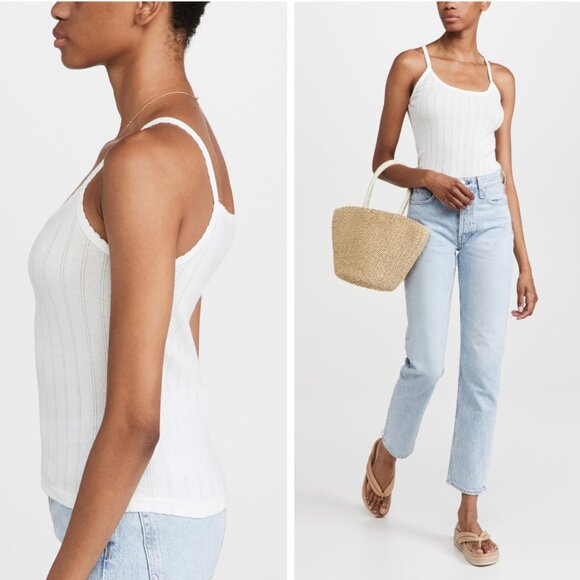 Leset Pointelle Classic Tank Top - Picture 2 of 3